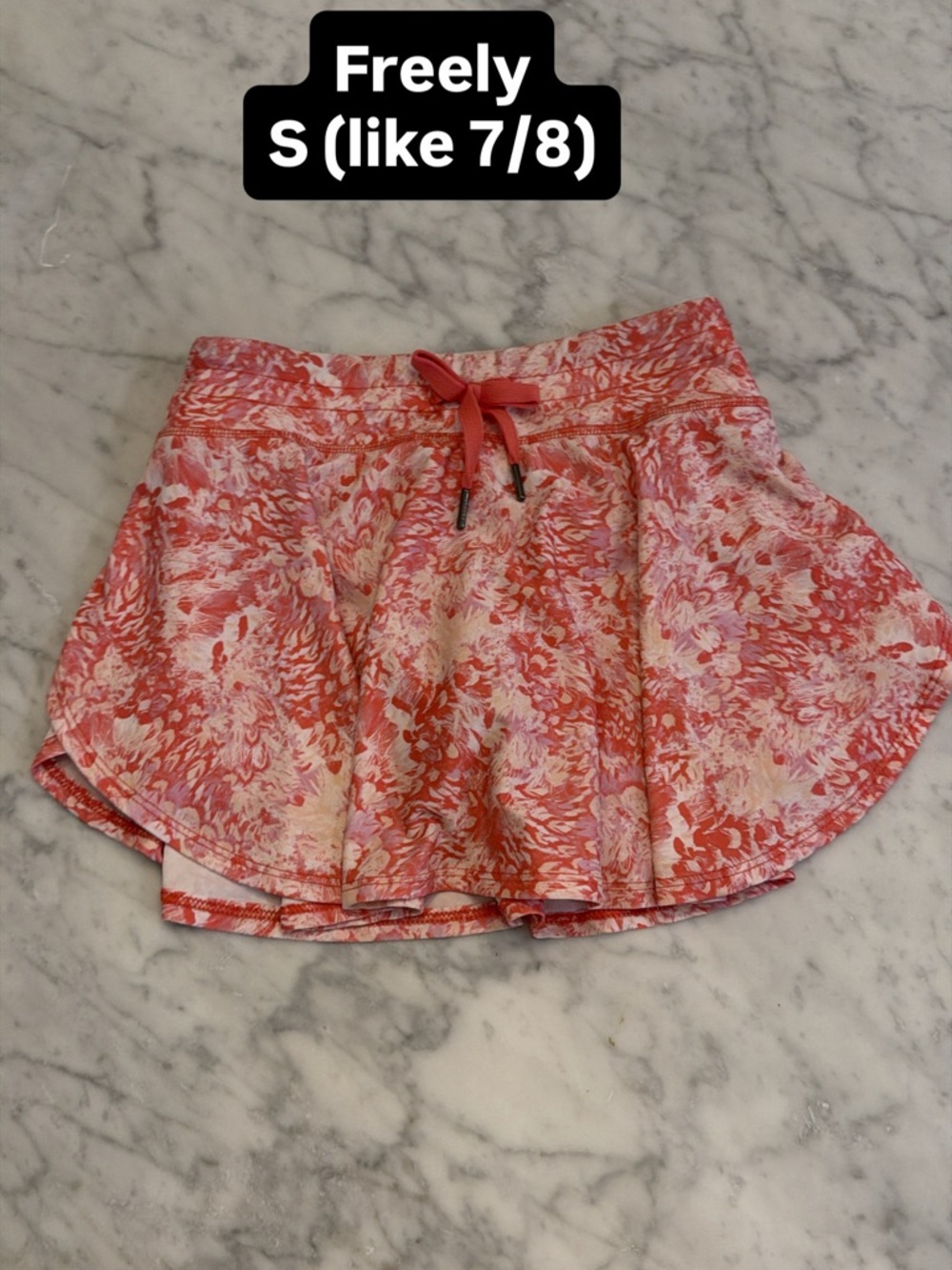 Freely Girls Coral Floral Skort - S (Like 7/8)